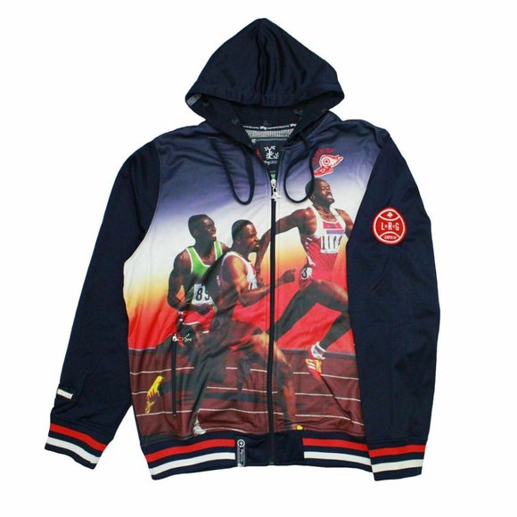 LRG Lifted Research Group Men's Emrbroidered 47 Catch Up Full Zip Hooded Jacket - Picture 3 of 11